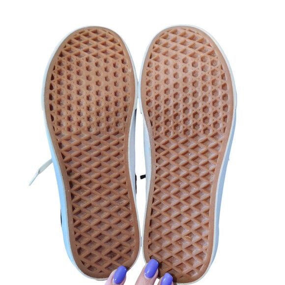 Vans Old Skool Mens Sz 7 Black Red Yellow Flame Skater Shoe High Top Maximalist - Picture 6 of 6